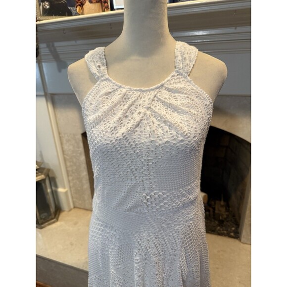 Chico's Women's White Lace Overlay Handkerchief Dress Chico’s Size 0 Or Small - Picture 2 of 7